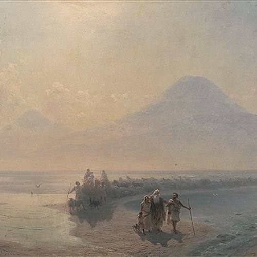 Ivan Aivazovskij, 
Discesa di Noè dal Monte Ararat, 1889
Olio su tela, cm 128x117 
Erevan, Galleria Nazionale dell'Armenia