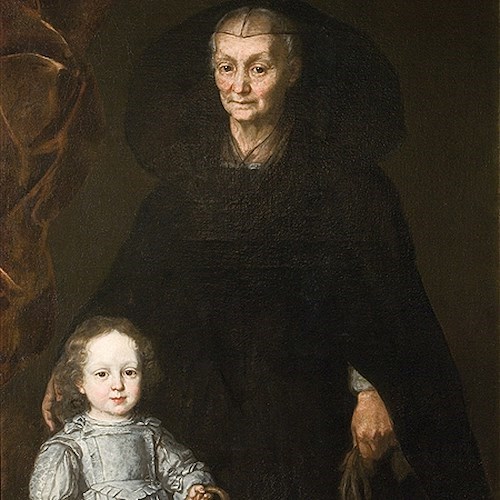 Giusto Suttermans
(Anversa, 1597 - Firenze, 1681) 
Ritratto di Francesco Maria de’ Medici con la governante Elena Gaetani Borromei
1663-1664, olio su tela
Volterra, Museo di Palazzo Viti, Collezione Viti