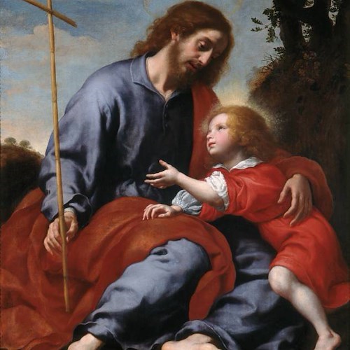 Carlo Dolci
(Firenze, 1616-1687)
San Giuseppe mostra la croce a Gesù Bambino
1635-1640
Olio su tela
Marsiglia, Musée des Beaux-Arts