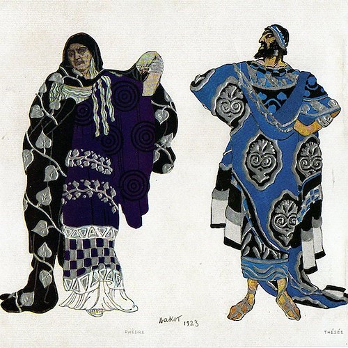 litografia L. BAKST Fedra (dalla collezione di Candeloro)