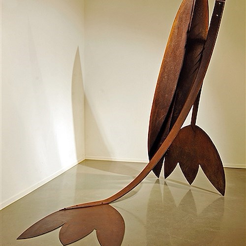 A.M. Gelmi, Doppio fiore, acciaio corten., 150x130x220 cm, 2012