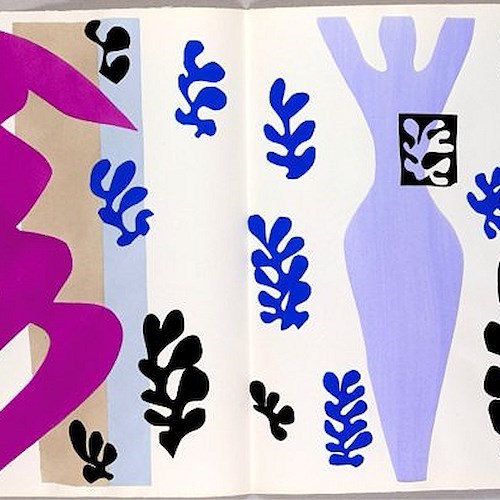 Henri Matisse, Il lanciatore di coltelli, tav. 15, Jazz, Paris, Tériade, 1947, tavola a pochoir realizzata con gouache di Linel, 42 x 65 cm, Le Cateau-Cambrésis, Musée départemental Matisse, © Succession H. Matisse by SIAE 2010,Photo Philip Bernard